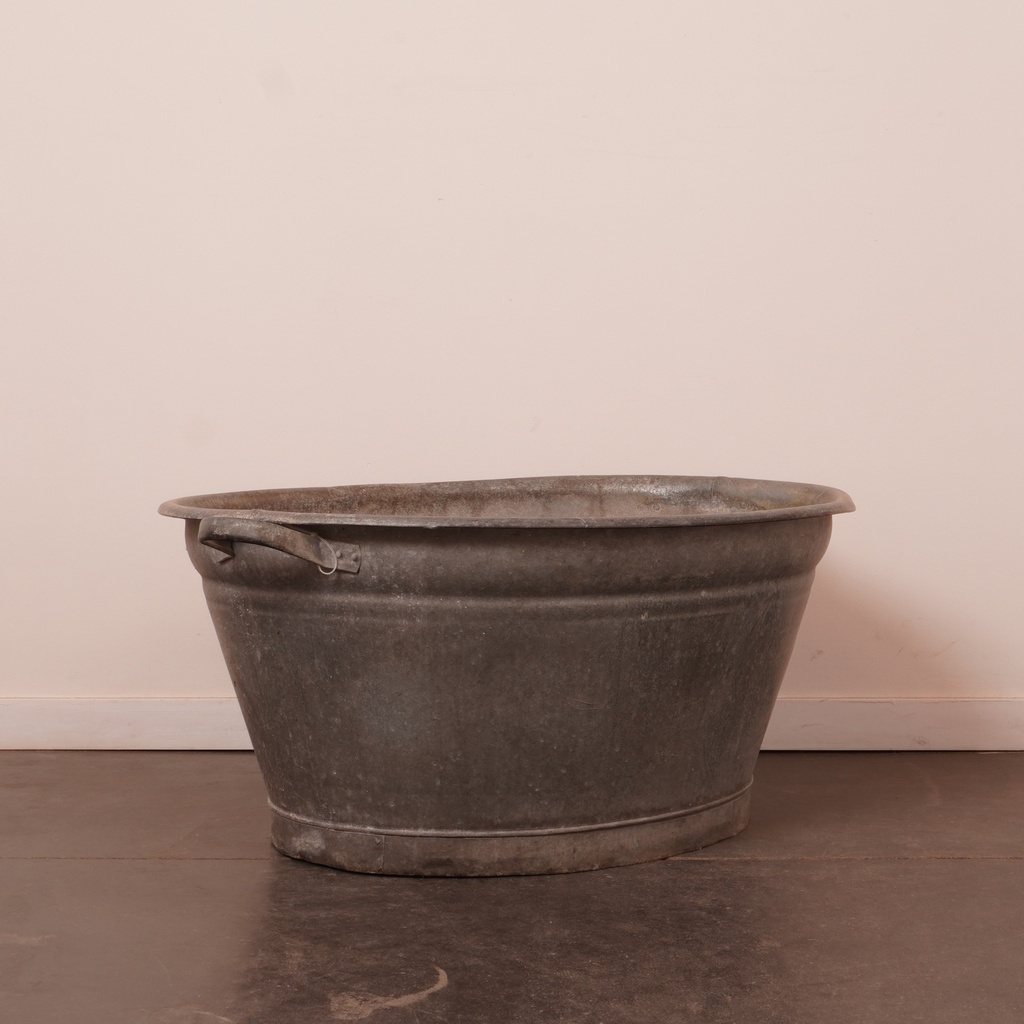 Bassine en zinc vintage