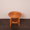 Table basse rotin vintage