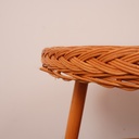 Table basse rotin vintage