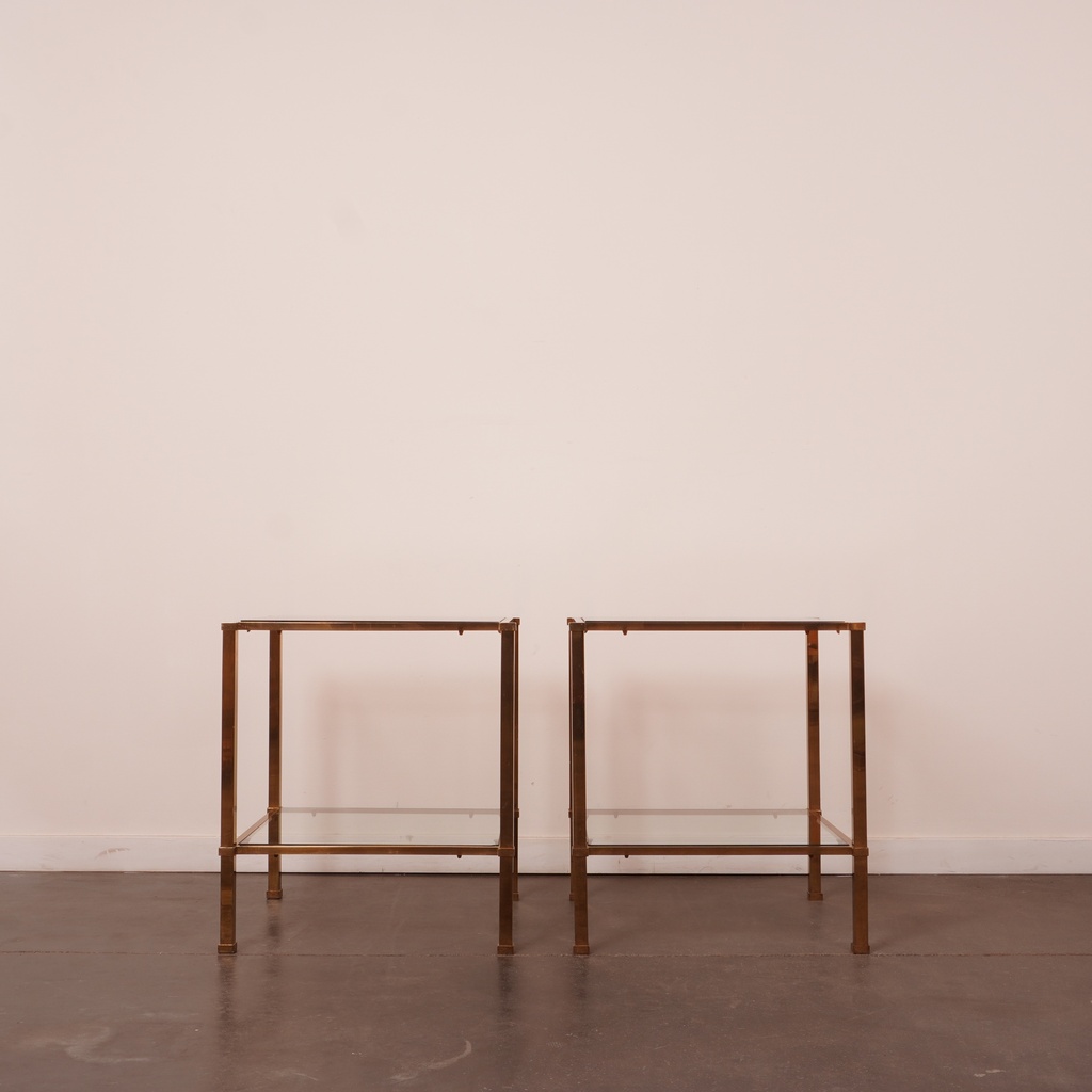 Paire de tables bout de canapé vintage