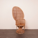 Fauteuil rotin "Peacock" vintage