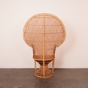 Fauteuil rotin "Peacock" vintage