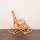 Rocking-chair bambou vintage