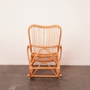 Rocking-chair bambou vintage