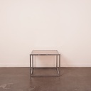 Paire table basse verre/métal