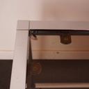 Paire table basse verre/métal