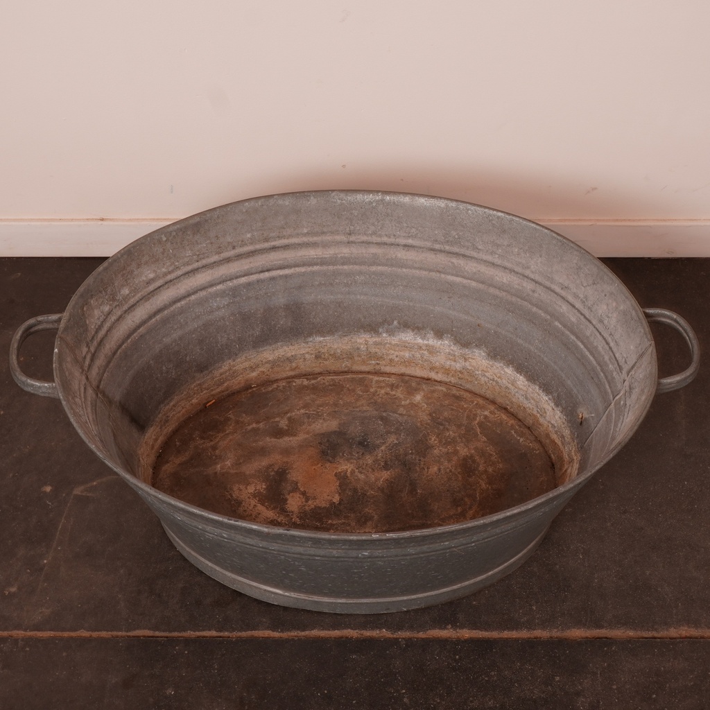 Bassine en zinc vintage