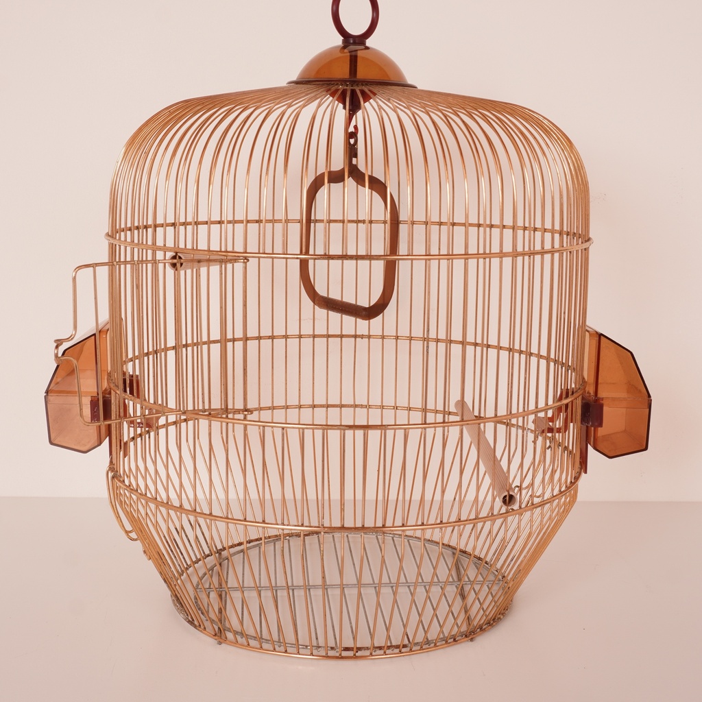 Cage à oiseaux métal doré