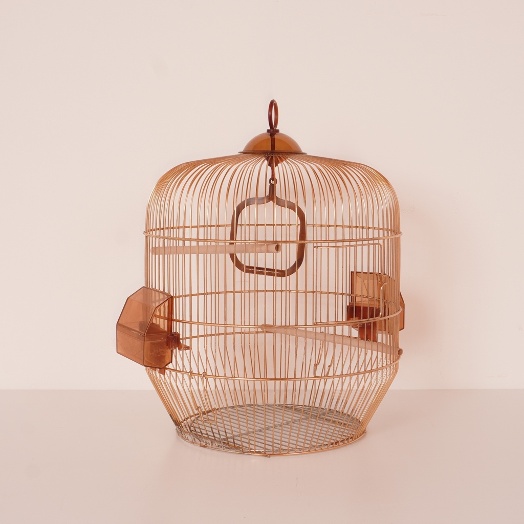 Cage à oiseaux métal doré