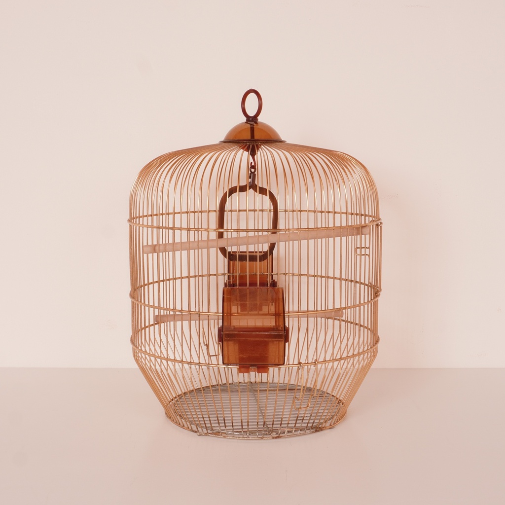 Cage à oiseaux métal doré