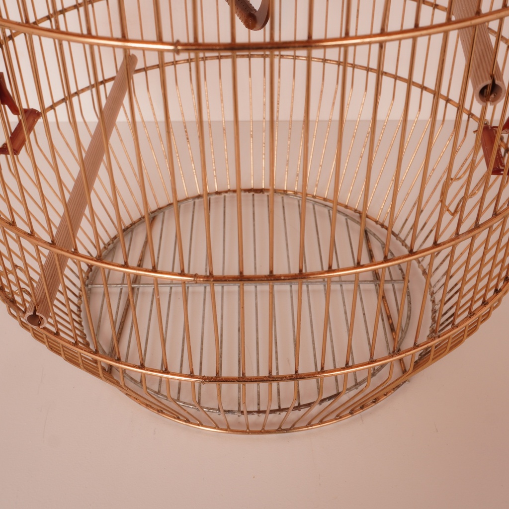 Cage à oiseaux métal doré