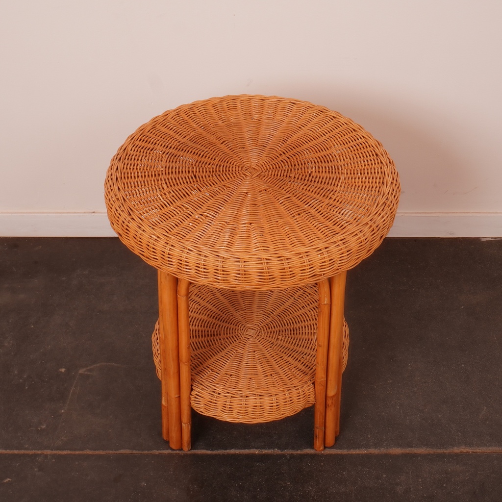 Table basse bambou vintage
