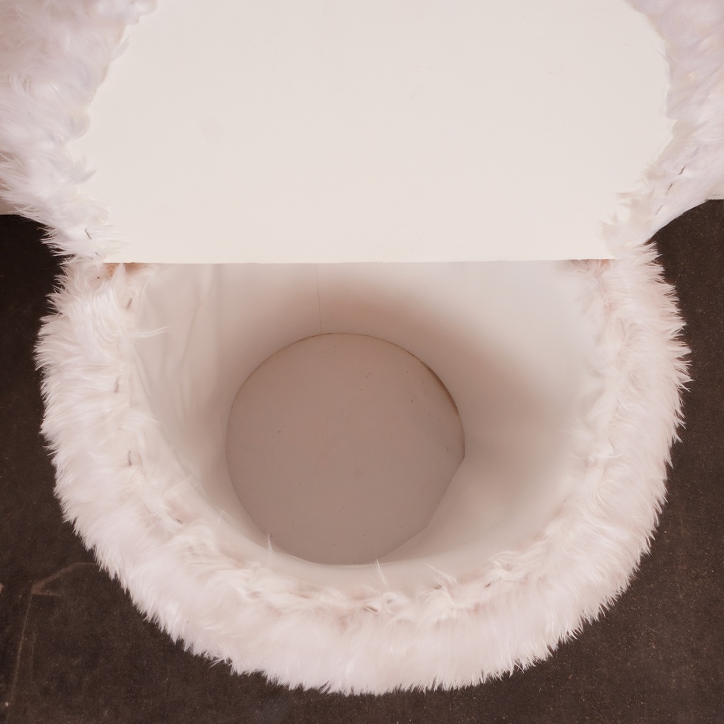 Fauteuil coffre "moumoute" 70'