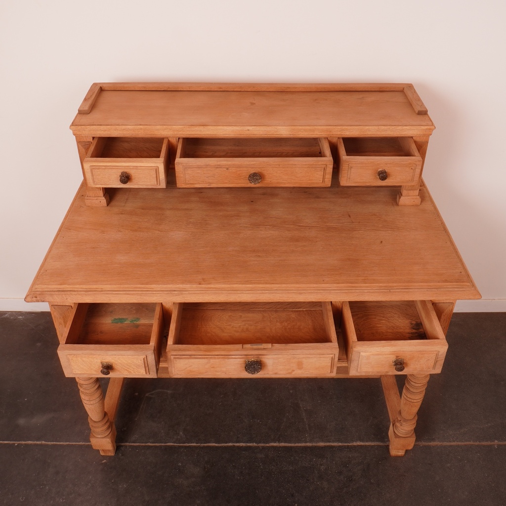 Bureau à gradin en chêne aérogommé