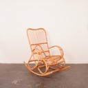 Rocking-chair bambou vintage