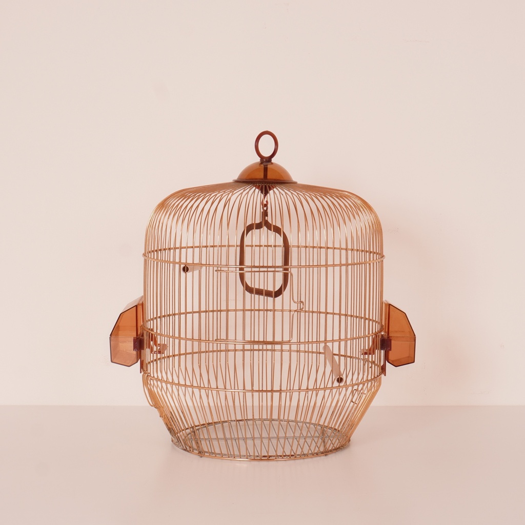 Cage à oiseaux métal doré