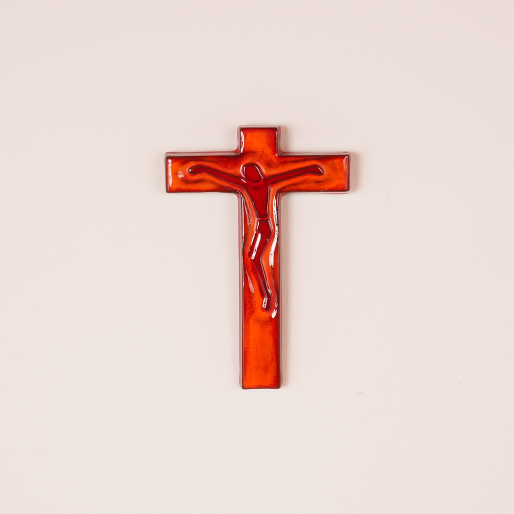 Croix Christ en céramique