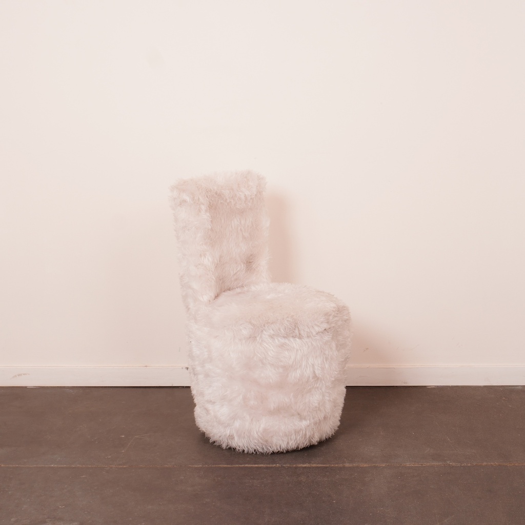 Fauteuil coffre "moumoute" 70'