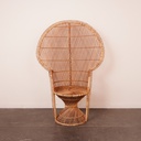Fauteuil rotin "Peacock" vintage
