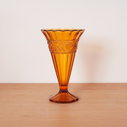 [SU0838] Vase verre ambré
