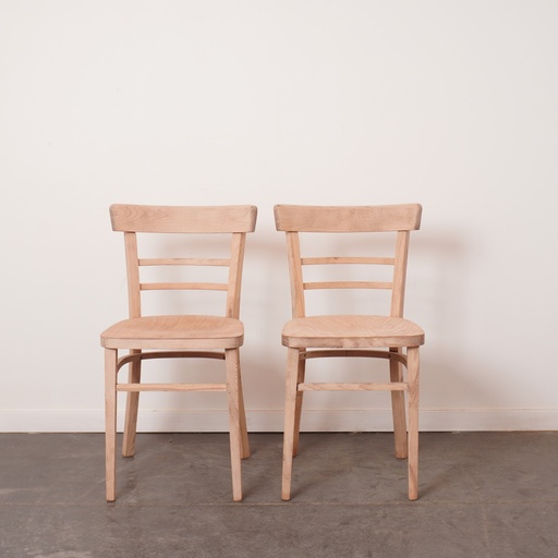 [SU0924] Paire de chaises bois aérogommé