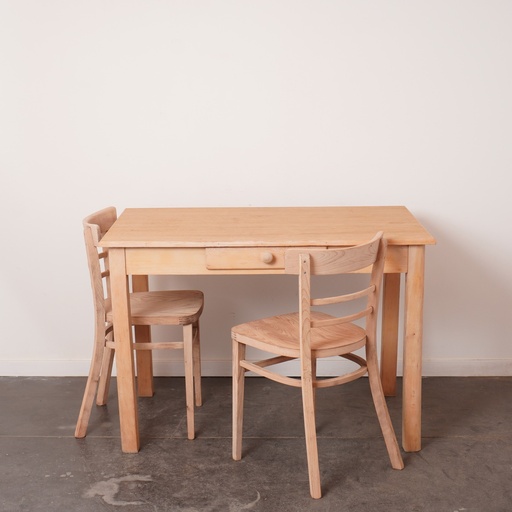 [SU0925] Table en bois aérogommé