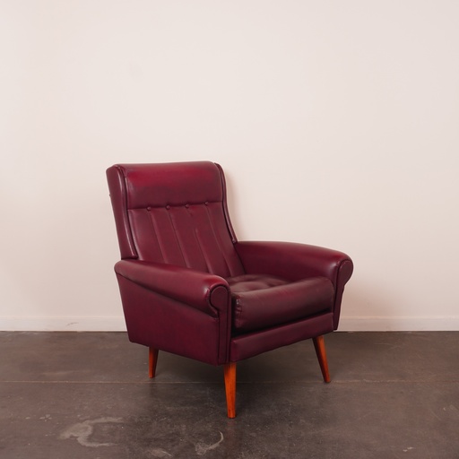 [SU2533] Fauteuil simili vintage
