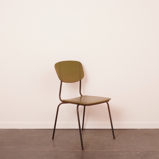 [SU2648] Chaise simili kaki vintage