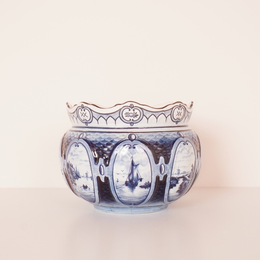 [SU2666] Cache pot en faïence Delfts