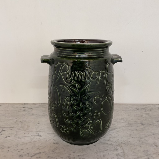 [SU0078] Pot en barbotine Rumtopf vert - SU0078