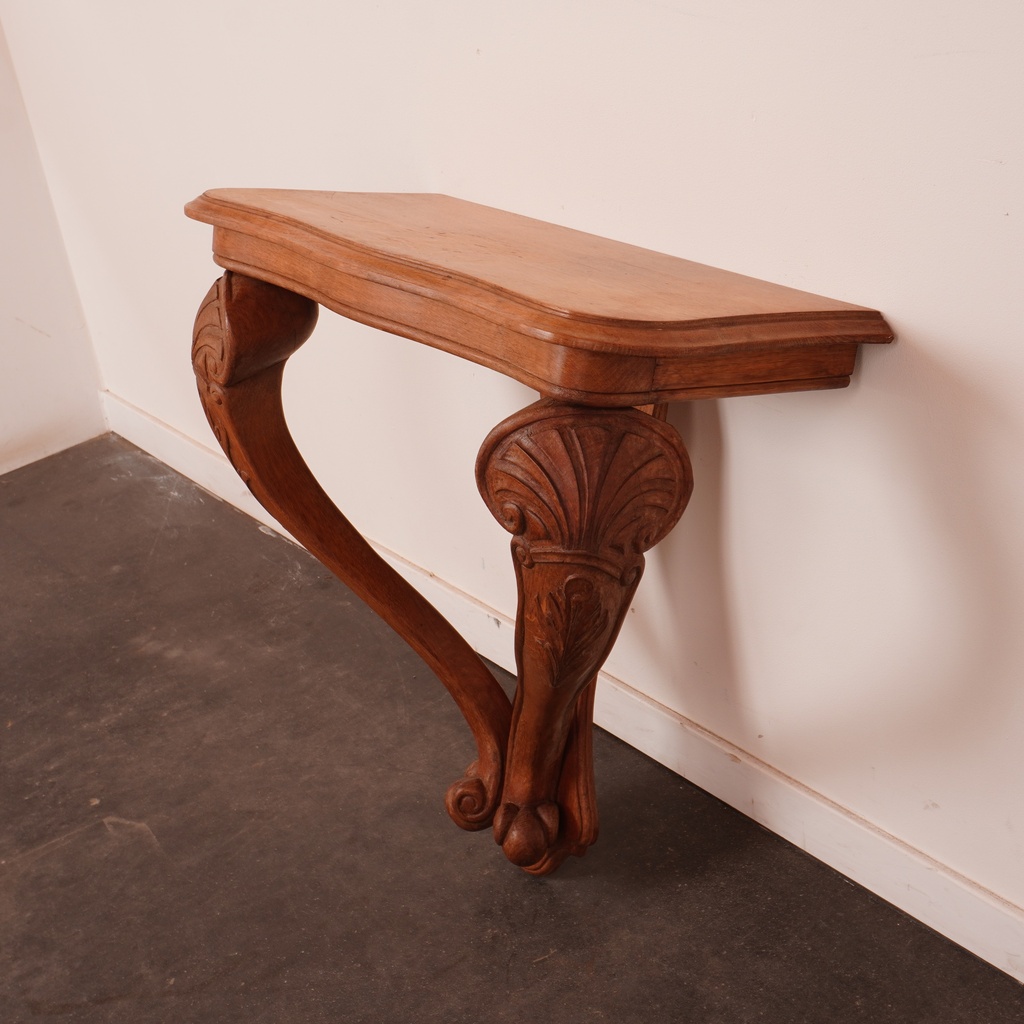 Console en chêne style Louis XV