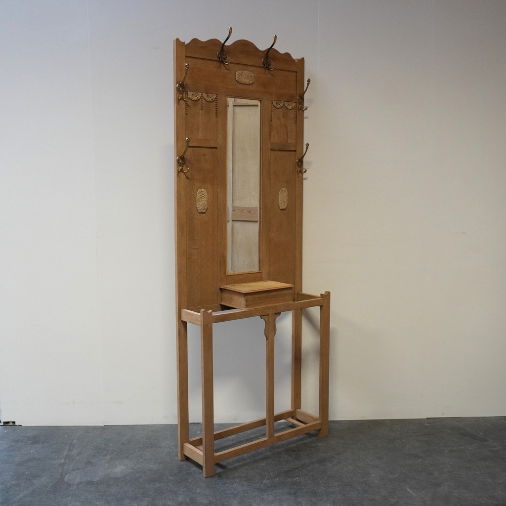 Vestiaire hall d'entrée bois aérogommé