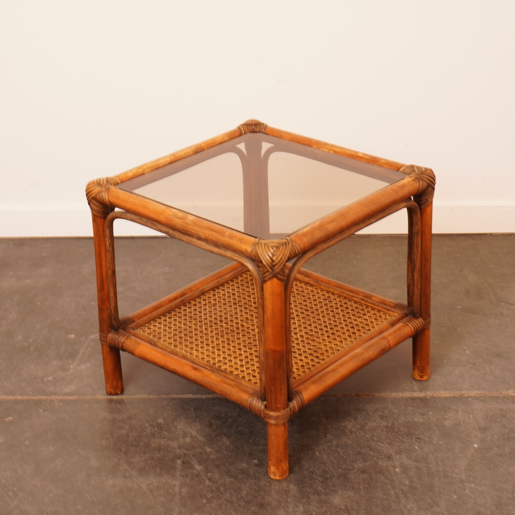 Petite table basse bambou vintage