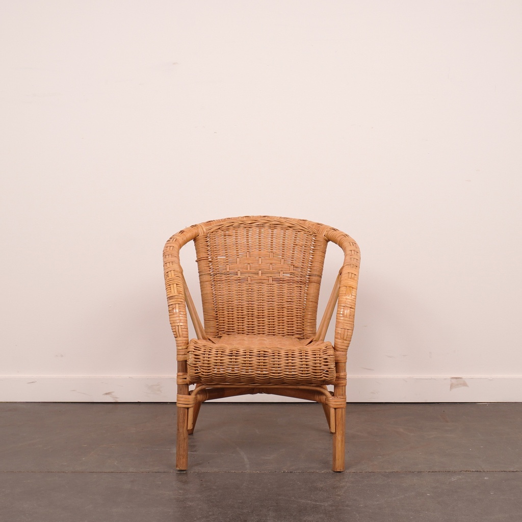 Fauteuil enfant rotin vintage