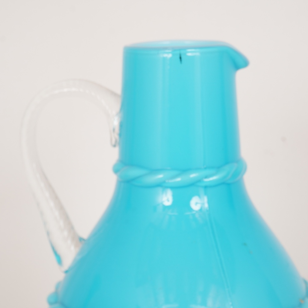 Vase en verre opalin bleu "Opalina Fiorentina" années 60 - SU0068