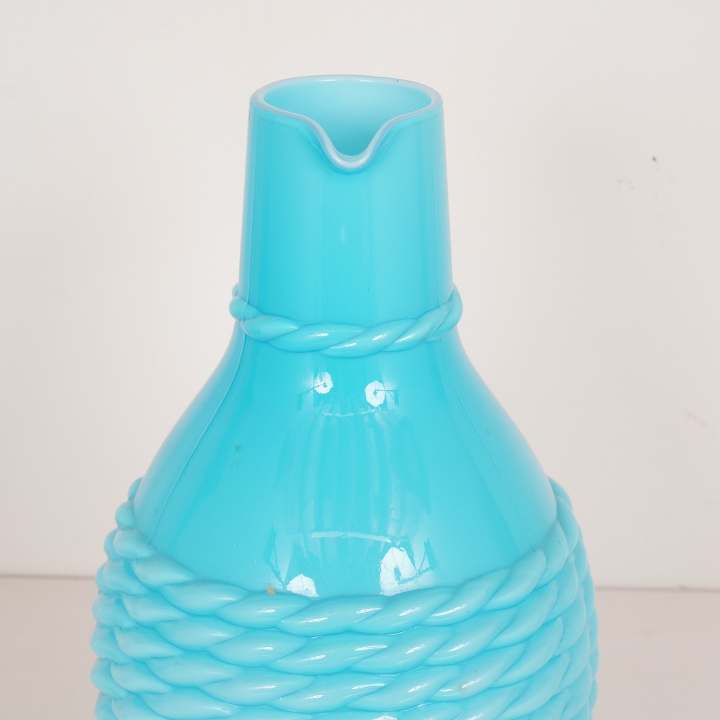 Vase en verre opalin bleu "Opalina Fiorentina" années 60 - SU0068