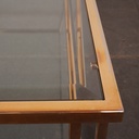 Table basse verre/métal doré vintage