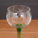 Série de 8 verres vin gravés d'Alsace