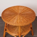 Table basse rotin vintage