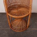 Fauteuil rotin "Peacock" vintage