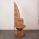 Fauteuil rotin "Peacock" vintage