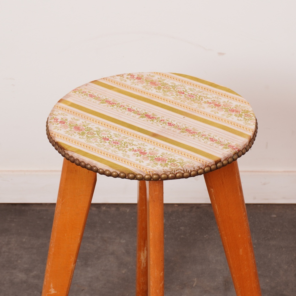 Tabouret bois vintage