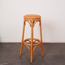 Tabouret bar rotin vintage