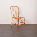 Série de 4 chaises en rotin vintage