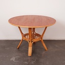 Table ronde bambou vintage