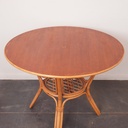 Table ronde bambou vintage