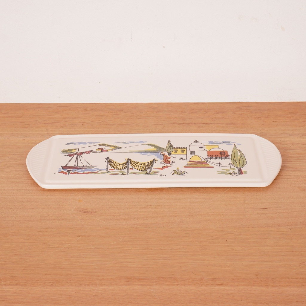 Plat faïence de Grünstadt vintage