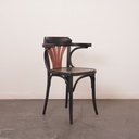 Série de 3 fauteuils "bistrot" vintage