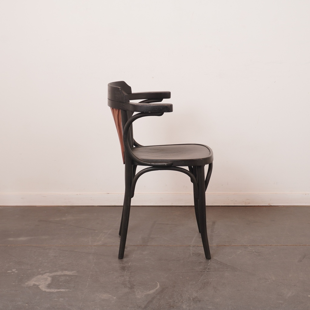 Série de 3 fauteuils "bistrot" vintage