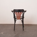 Série de 3 fauteuils "bistrot" vintage